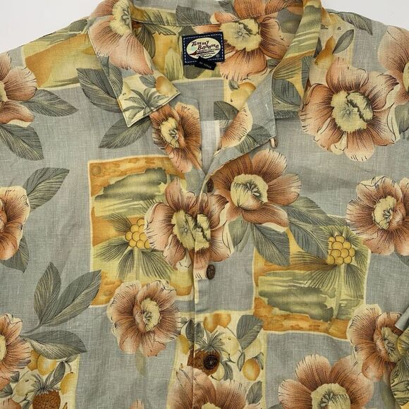 Tommy Bahama Men's‎ Short Sleeve Hawaiian Floral XL Linen Button Up Aloha - Picture 1 of 5